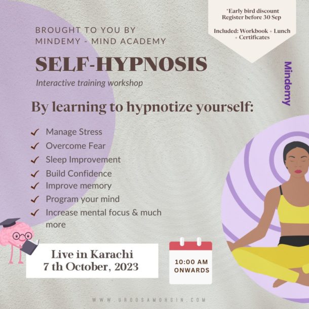 Self-Hypnosis Training Live in Karachi on 7th October near you DHA