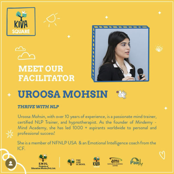 Uroosa Mohsin a Mind Trainer near you was invited at KIVA square mental wellness festival.