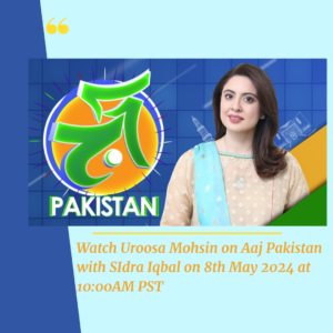 Uroosa Mohsin live on aaj Pakistan. Mind Trainer Uroosa Mohsin